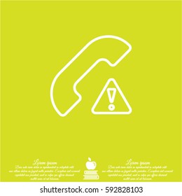 Web icon. Warning call