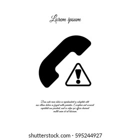 Web icon. Warning call