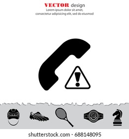 Web icon. Warning call