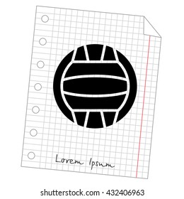 Web icon. Water polo