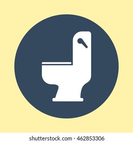 Web Icon of WC, Water Closet, Toilet.