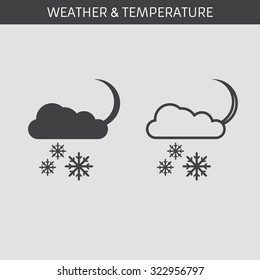 Web icon for weather.  Flat design.