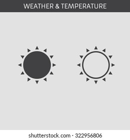 Web icon for weather.  Flat design.