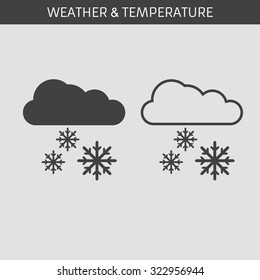 Web icon for weather.  Flat design.