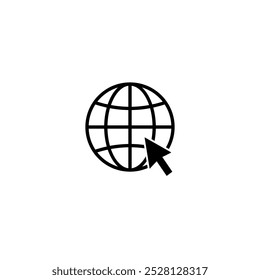 Web icon. Website icon. Internet world vector on white background Stock Vector.
