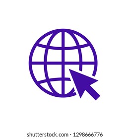 Web icon. Website icon page symbol for your web design. Internet world vector