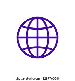 Web icon. Website icon page symbol for your web design. Internet world vector