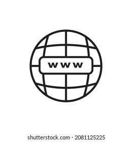Web-Symbol. Website Symbol für Ihr Webdesign. Internet-Welt-Vektor. Browser
