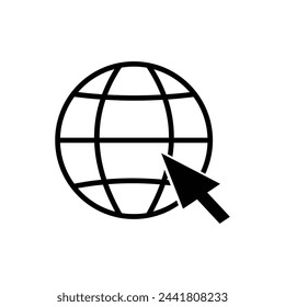 Icono Web. Símbolo de página de icono de sitio web para su diseño web. Internet vector mundial 6 8 9