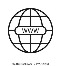 Web icon. Website icon page symbol for your web design. Internet world vector. Browser icon vector. Vector illustration. Eps file 318.