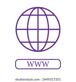 Web icon. Website icon page symbol for your web design. Internet world vector. Browser icon vector. Vector illustration. Eps file 325.