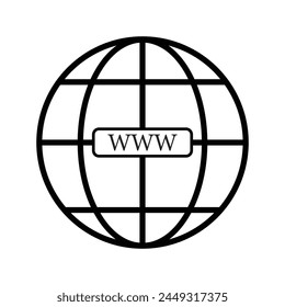 Icono de Web. Icono de Sitio web símbolo de página para el Diseño web. Vector del mundo de Internet. Vector de iconos del navegador. Ilustración vectorial. Archivo Eps 313.