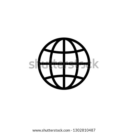 Web icon. Website icon page symbol for your web design. Internet world vector