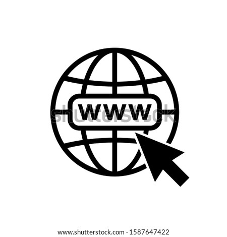 Web icon. Website icon page symbol for your web design. Internet world vector. browser