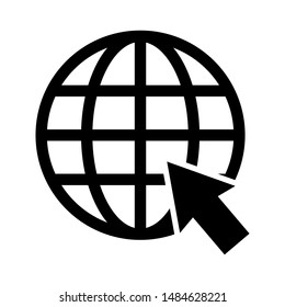 Web icon. Website vector icon. Internet world vector on white background