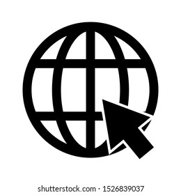 Web icon. Website vector icon. Internet world vector on white background