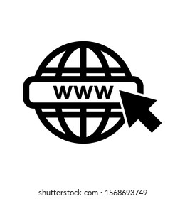 Web icon. Website vector icon. Internet world vector on white background