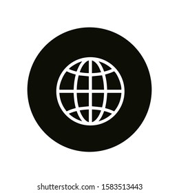 Web icon. Website vector icon. Internet world vector on white background