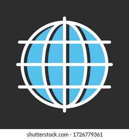 icono Web. Icono vectorial del sitio web. Logo del mundo de Internet. ilustración vectorial