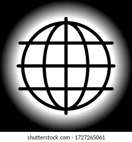 Web icon. Website vector icon. Internet world logo. vector illustration