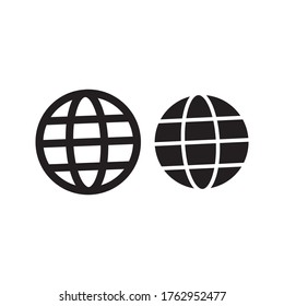 Web icon. Website vector icon. Internet world vector on white background