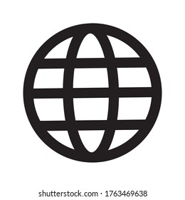 Web icon. Website vector icon. Internet world vector on white background