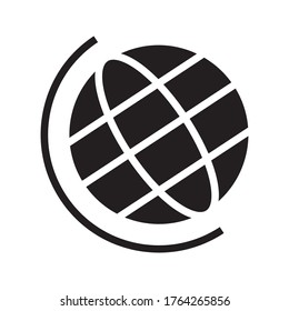 Web icon. Website vector icon. Internet world globe vector on white background