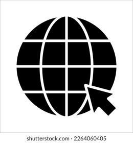 Web icon. Website vector icon. Internet world vector on white background