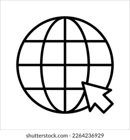 Web icon. Website vector icon. Internet world vector on white background