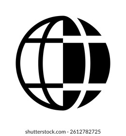 Web icon. Website vector icon. Internet world vector on transparent background
