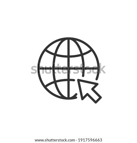 Web icon. Website vector icon. Internet world vector on white background.