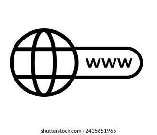 Web icon.
Website icon.
Vector web icon for WWW website.