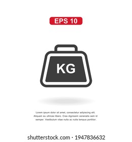 web icon weight sign isolated on white background. Simple vector illustration.