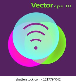 web icon wifi symbol wireless internet network vector