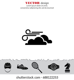 Web icon. Wind and clouds, Windy weather