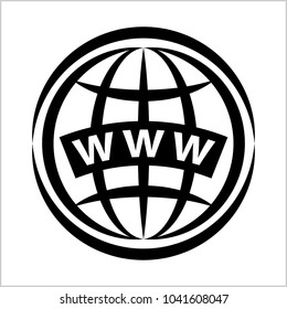 Web Icon, Www Icon Vector Art Illustration