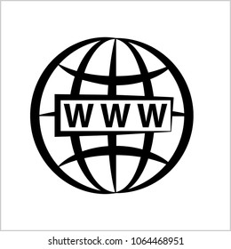 Web Icon, Www Icon Vector Art Illustration