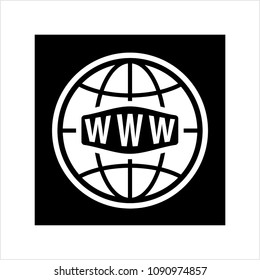 Web Icon, Www Icon Vector Art Illustration