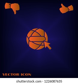 Web Icon, Www Icon Vector Art Illustration