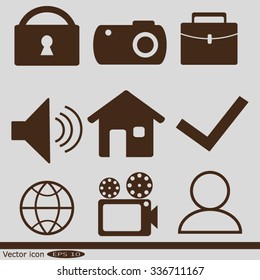 Web icons. Basic Icons.