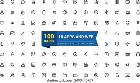 Web icons, Basic Ux Ui Icons. ui ux icon set, user interface iconset collection.