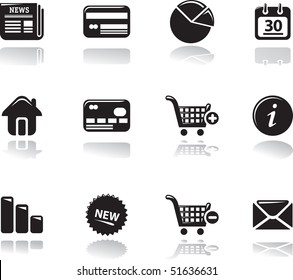 web icons. black vector set