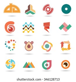 Web icons and business vector logos. Set of icons in flat design.
