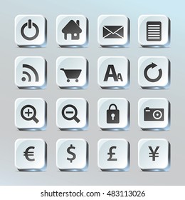 Web Icons button Navigation  interface for user