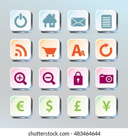 Web Icons button Navigation interface color