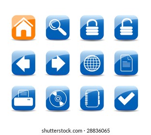 Web icons, buttons