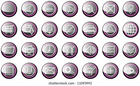 web icons buttons vector