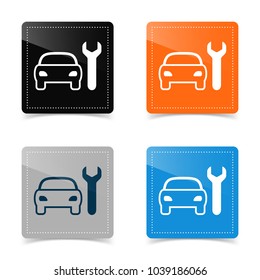 Web icons of car service. Vector illustration