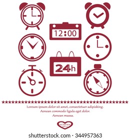 Web icons - clock, time