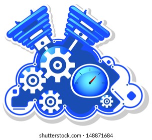 Web Icons Cloud V twin Meter 2